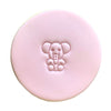 Fondant cookie with baby elephant design