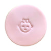 Fondant cookie with baby shower girl design