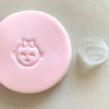 Mini cookie stamp creating baby girl fondant decoration