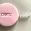 mini Christmas cracker cookie stamp with fondant decoration