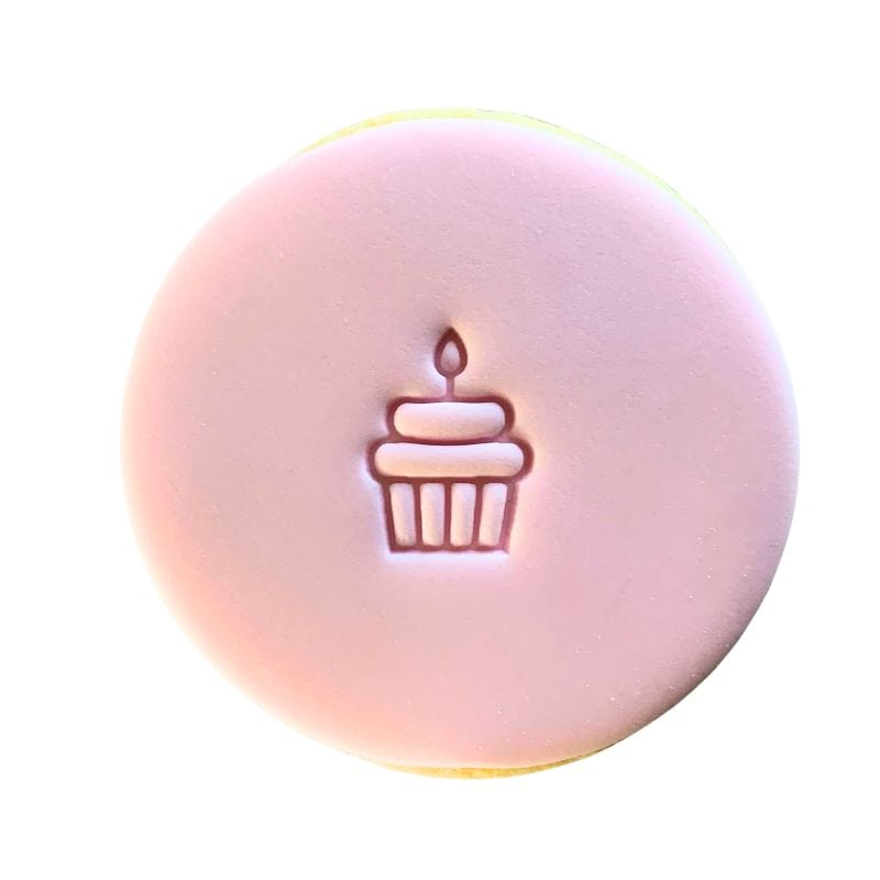 Mini Cupcake Fondant Cookie - Imprinted for Celebrations