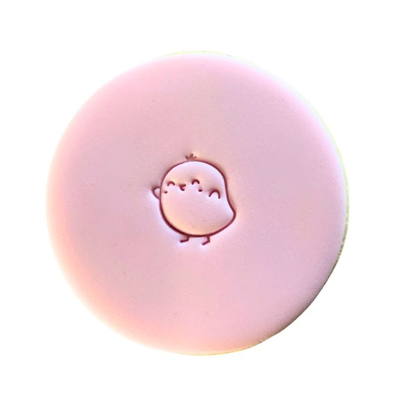 Mini Cute Chicken Cookie Stamp creating adorable fondant decoration.