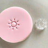 mini sun cookie stamp with fondant decoration