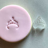 Mini Tiara Cookie Stamp used to create decorated fondant cookie.