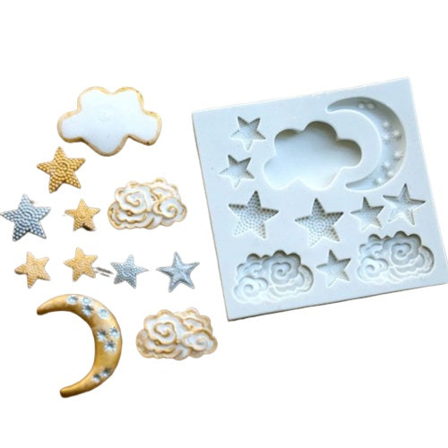 Starry Night Baby Silicone Mould Fondant Cake Cookie Decoration