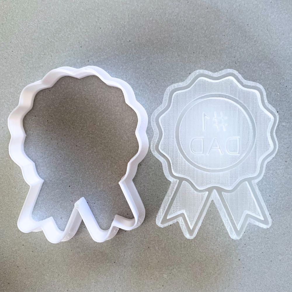 Number 1 Dad Ribbon Stamp & Cookie Cutter Father's Day