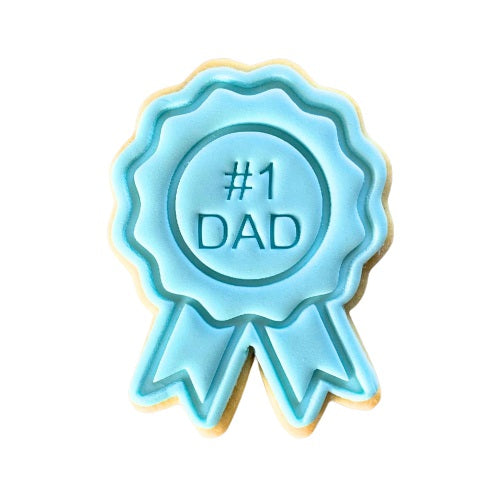 Number 1 Dad Ribbon Stamp & Cookie Cutter Father's Day