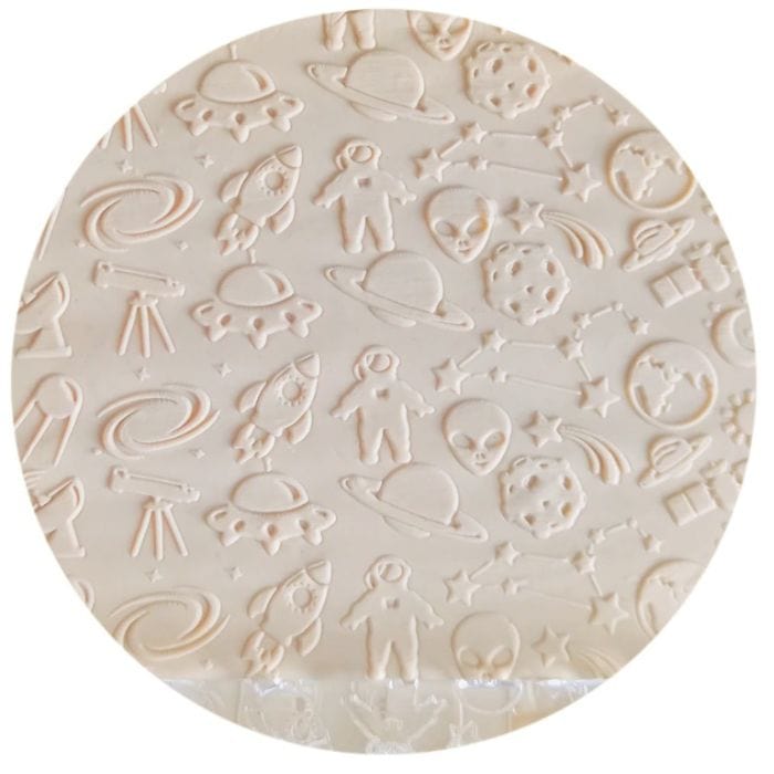 Acrylic Embossed Rolling Pin - Outer Space Design | Perfect for Fondant Cookies