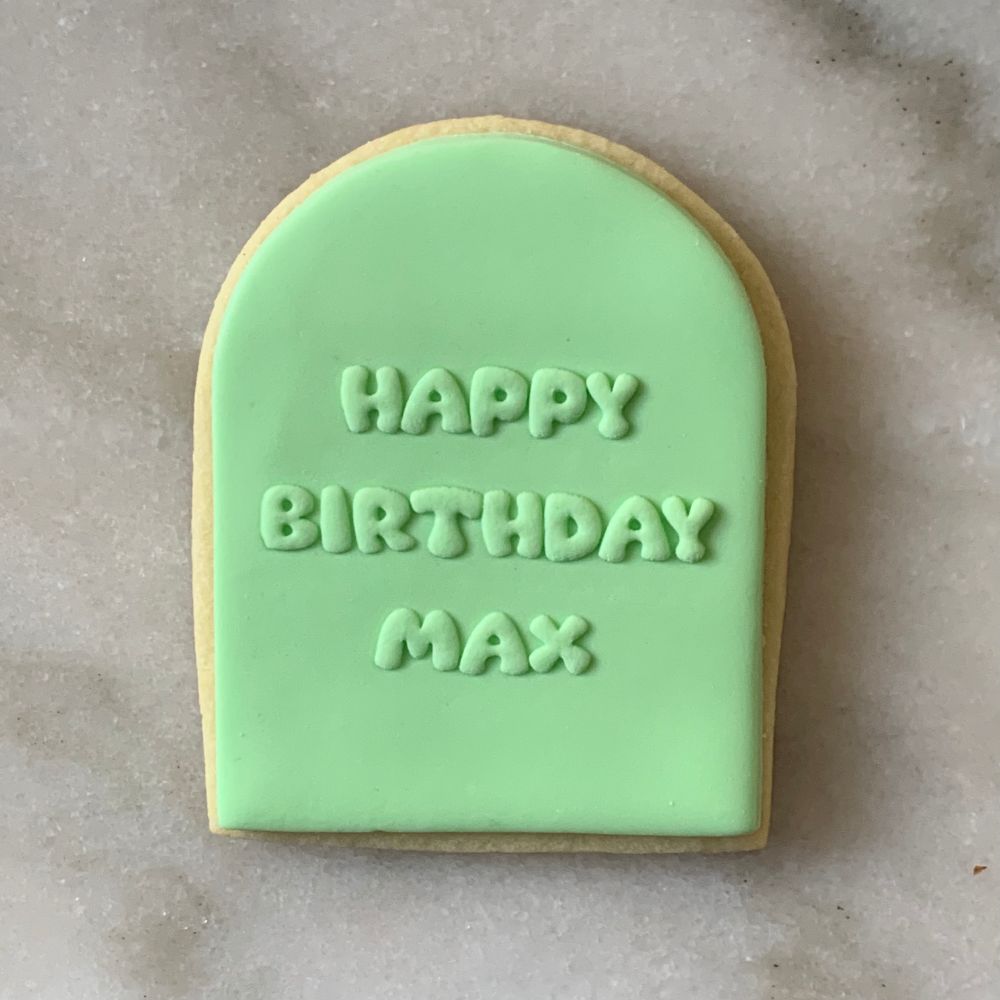 Personalised Bubbly Happy Birthday Acrylic Debosser Cookie Stamp