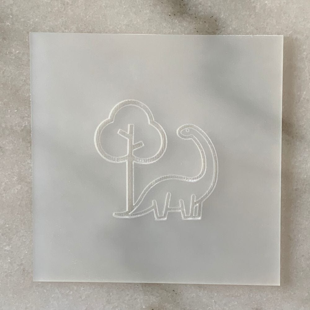 Personalised Dinosaur Birthday Set Acrylic Debosser Cookie Stamp Raised Fondant