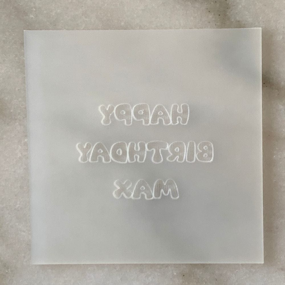 Personalised Dinosaur Birthday Set Acrylic Debosser Cookie Stamp Raised Fondant