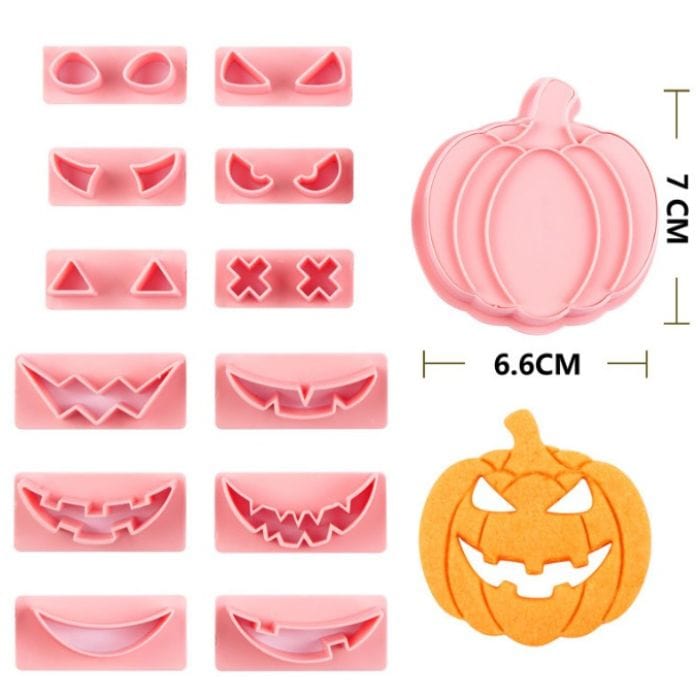 Pumpkin Faces Halloween Cookie Cutter Stamp Embosser Set