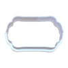 Scalloped rectangle plaque cookie cutter for fondant and sugar cookies