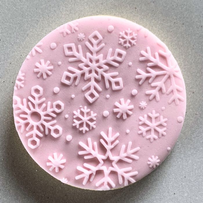 Snowflake Christmas Cookie Stamp Fondant Embosser