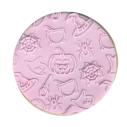 Spooky Halloween Cookie Stamp Fondant Embosser Background
