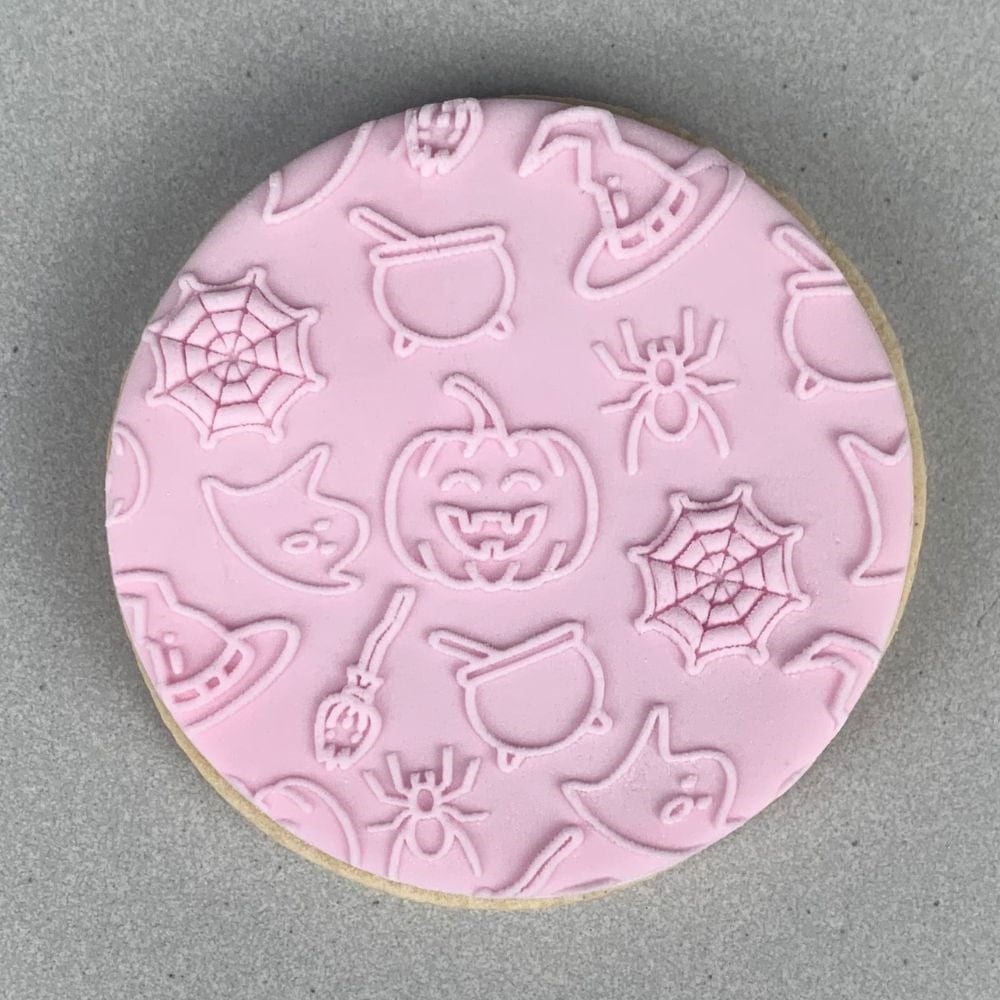 Spooky Halloween Cookie Stamp Fondant Embosser Background