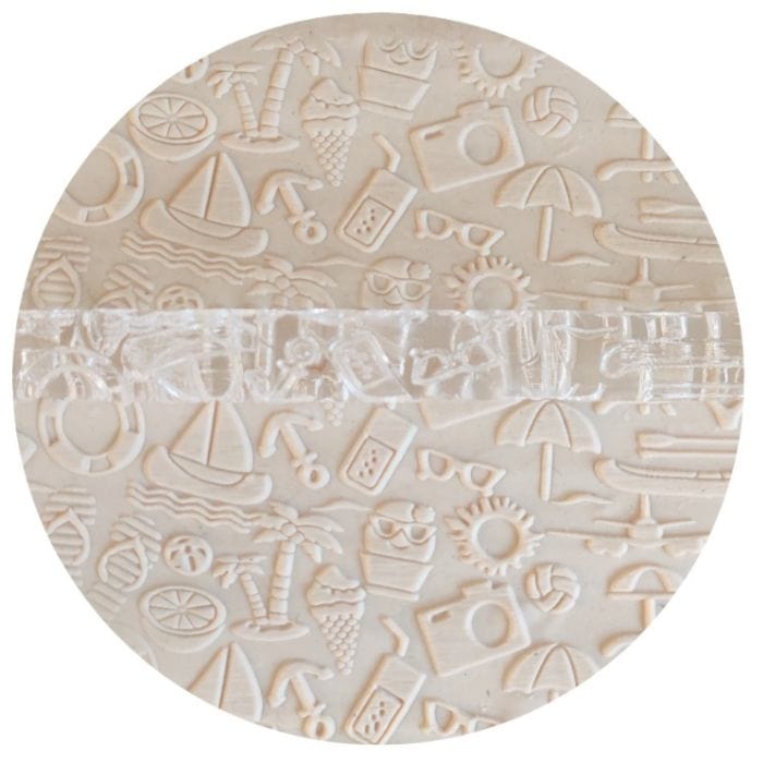Summer Beach Party Embossed Rolling Pin Engraved Textured