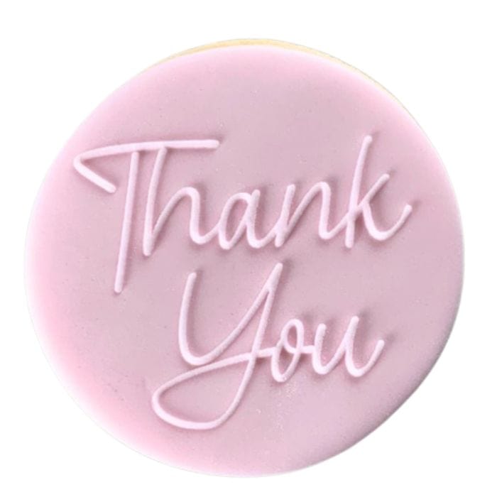 Thank You Cursive Cookie Stamp Fondant Embosser – Pixie Patio
