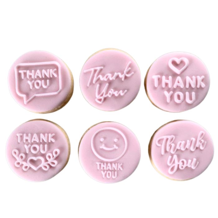Thank You Mini Cookie Stamp Fondant Embosser Set