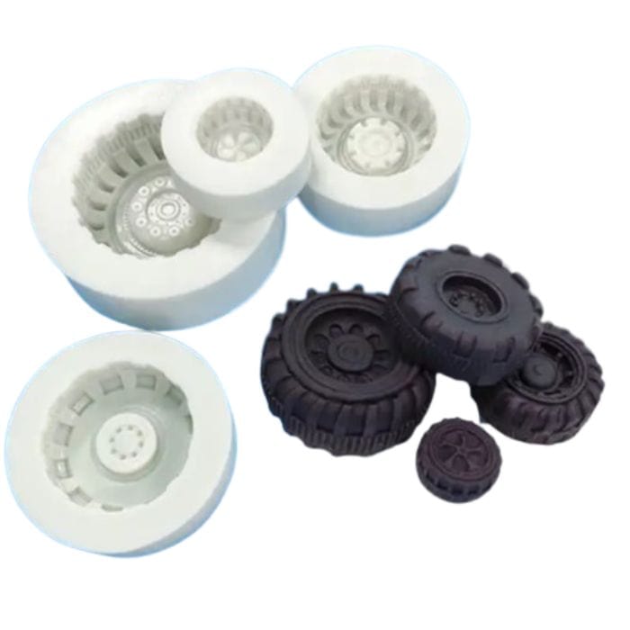 Tyre Silicone Mould Set For Fondant Cakes Cookies Desserts