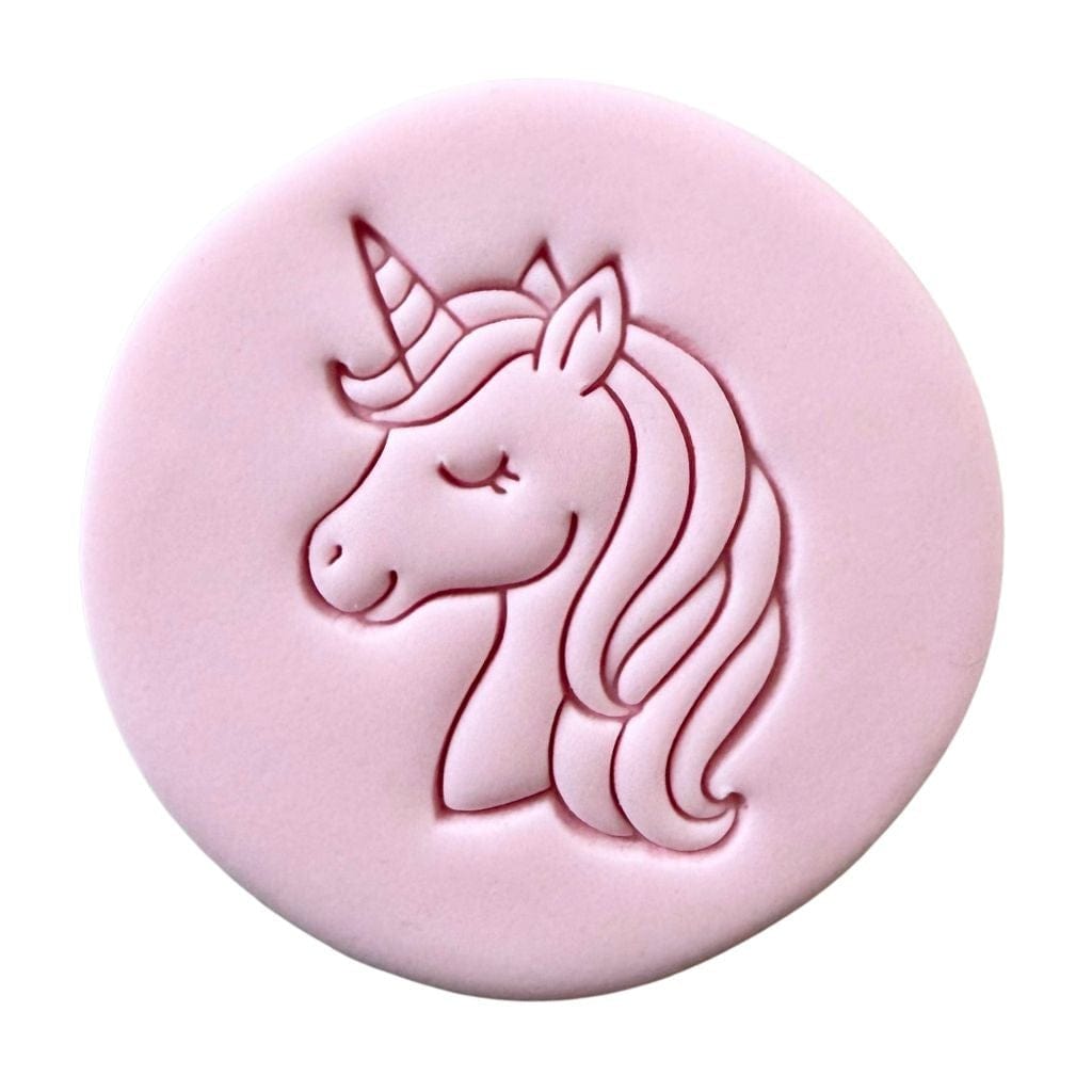 Unicorn cookie stamp for fondant decorating