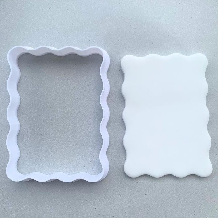 Wavy Rectangle Cookie Cutter 90mm x 65mm