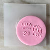Wine Celebration Personalised Raised Fondant Debosser Cookie Stamp
