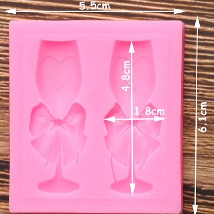 Wine Glasses Silicone Mould Baking Desserts Fondant