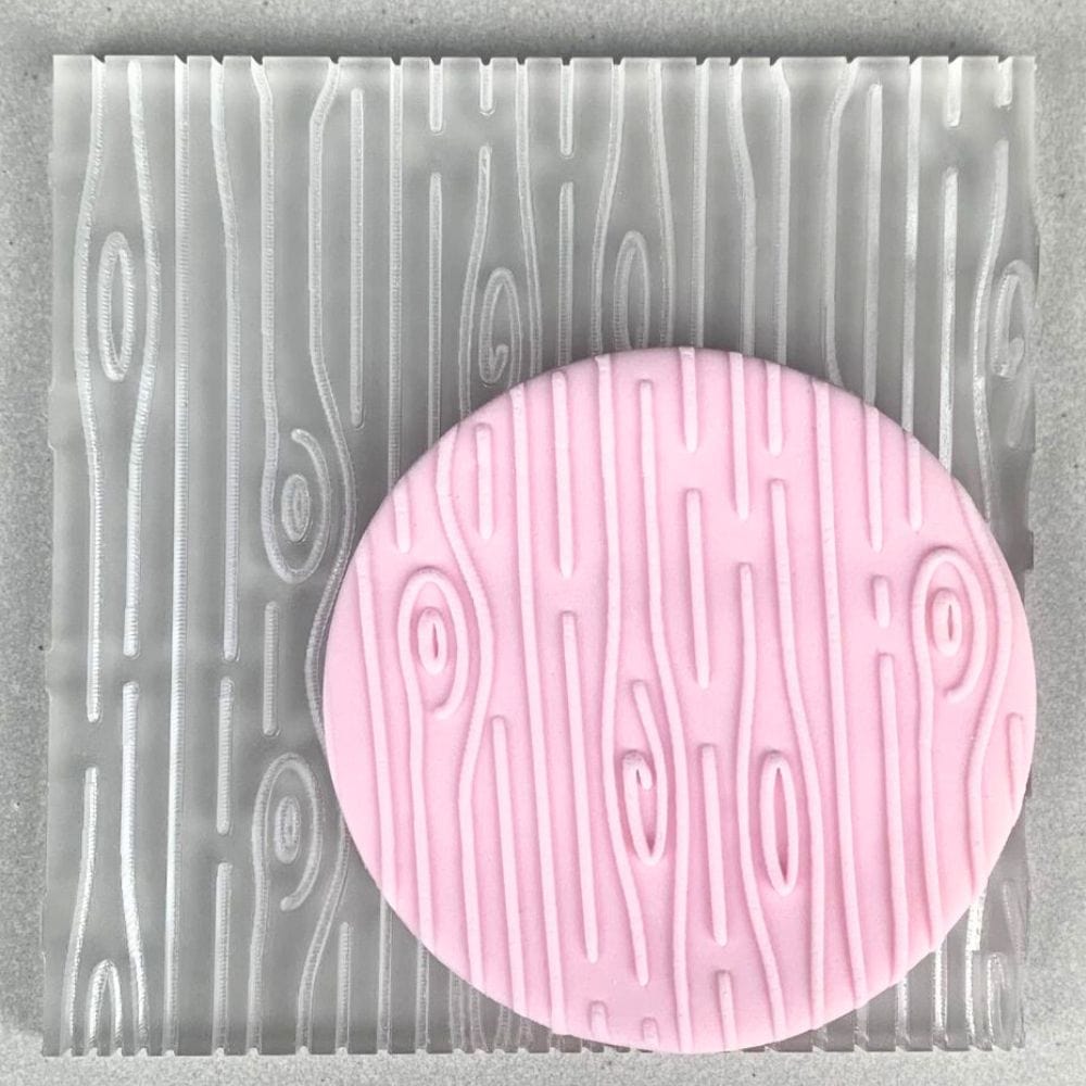 Woodgrain Cookie Stamp Fondant Embosser Background