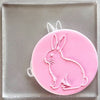Rustic rabbit embossed cookie stamp