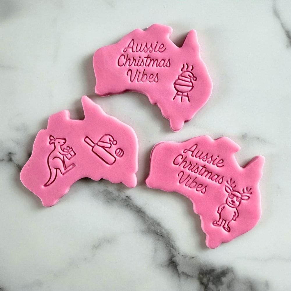 Aussie Christmas Vibes Mini Cookie Stamp & Cutter Set