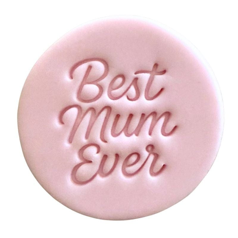 Best Mum Ever fondant cookie stamp design – perfect for Mother's Day cookies and gift boxes