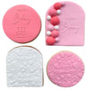 cookies decorated for a birthday using cookie cutters birthday stamps and font stamps