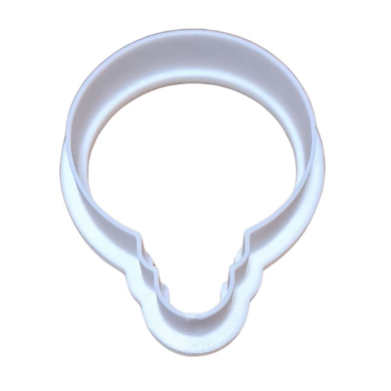 Christmas Bauble cookie cutter – angled view showing shape and depth