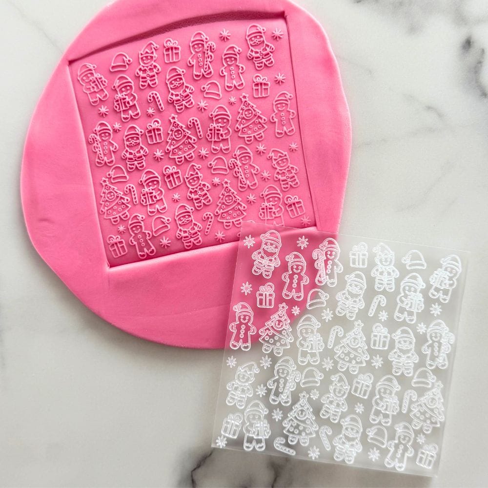 cute christmas character pattern fondant cookie stamp embosser