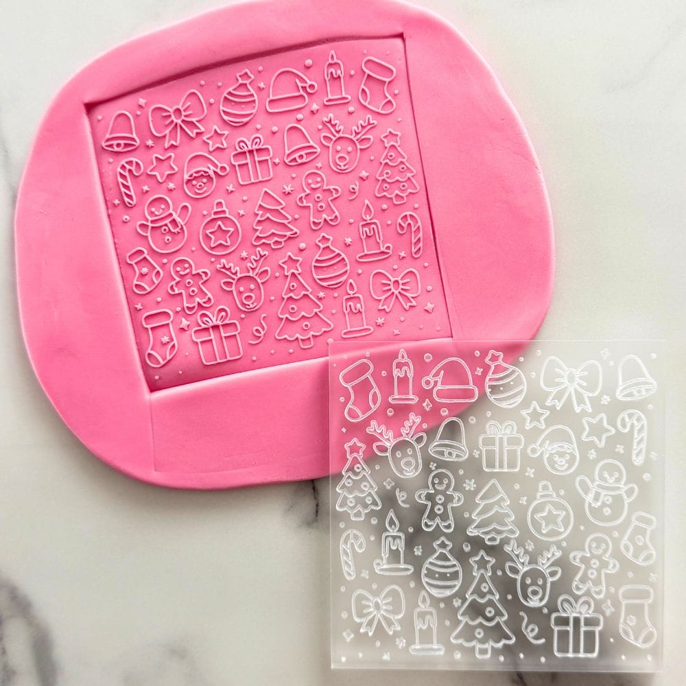 christmas party pattern fondant cookie stamp for christmas cookies