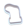 Christmas Stocking cookie cutter – angled view showing shape and depth