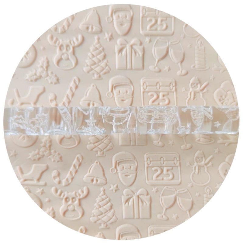 Christmas Joy Large Embossed Rolling Pin Engraved Cake Pie Baking