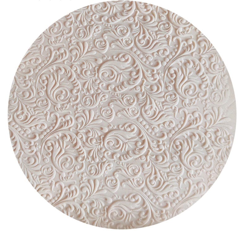 Floral Large Embossed Rolling Pin Engraved Cake Pie Baking