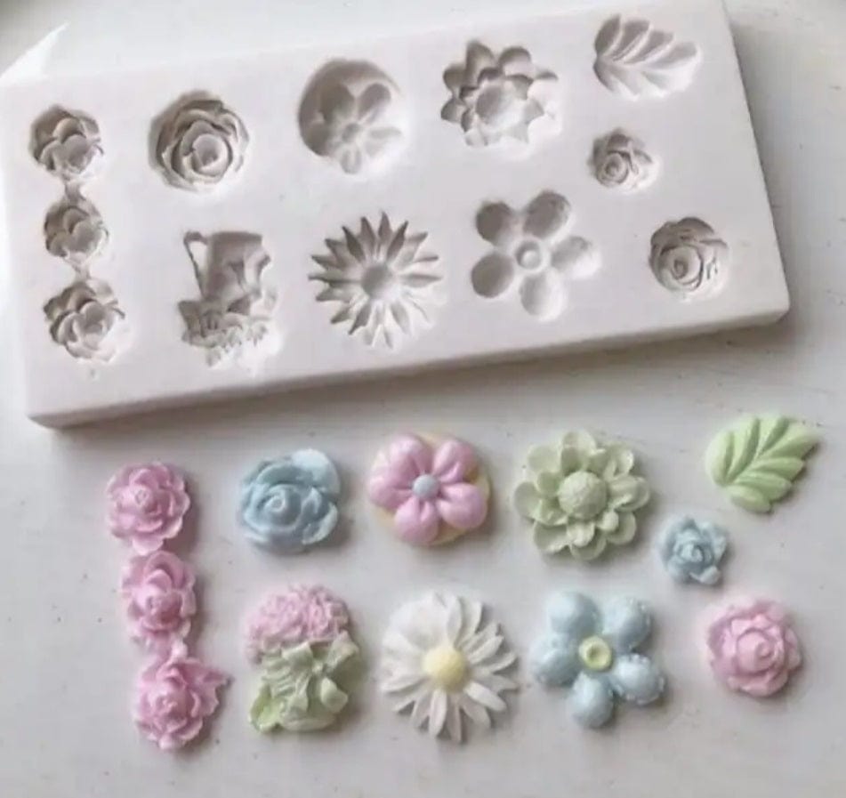 Floral Flower Mould Set For Fondant Cakes Cookies Desserts