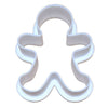 Gingerbread Man cookie cutter – top view on white background