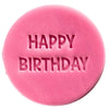 happy birthday bold cookie stamp fondant design