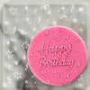 happy birthday confetti cookie stamp embosser fondant design