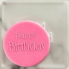 happy birthday retro cookie stamp embosser fondant design