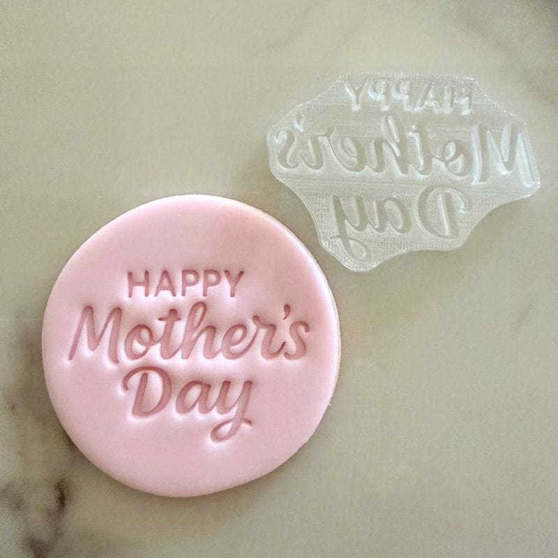 Happy Mother’s Day cookie stamp and fondant – ideal for handmade cookies and dessert boxes for mum