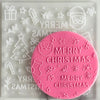 holiday merry christmas cookie stamp embosser fondant cookie design