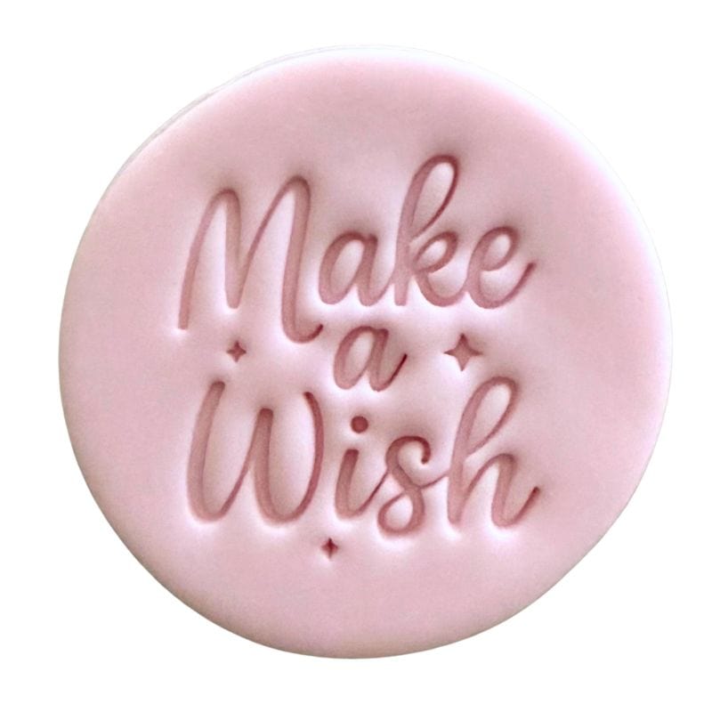 Make a Wish fondant cookie stamp design – perfect for birthday cookies and party desserts