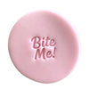 Mini Bite Me fondant cookie stamp design – perfect for cheeky bakes and funny cookie gifts