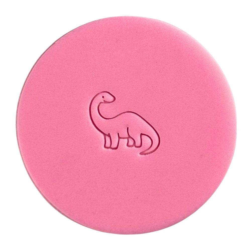 mini brontosaurus fondant cookie stamp