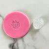 mini disco ball fondant cookie stamp with embossed detail